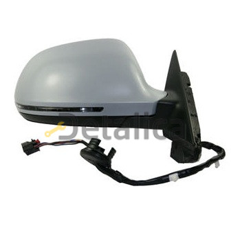 Зеркало левое 6 конт электр с подогревом с ук поворота грунт для Ауди А4 Б8 от 2007 (Тайвань) convex