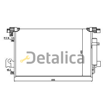 Радиатор кондиционера для Митсубиси Лансер 10 от 2007 Nissens Дания