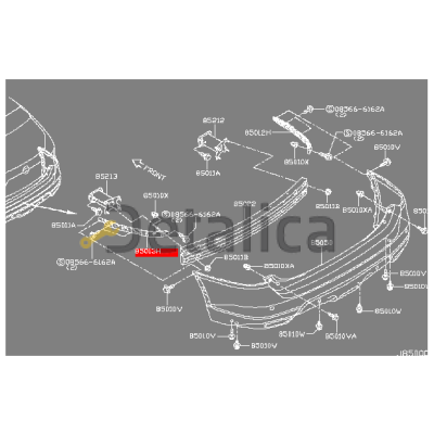 Крепление боковое заднего бампера левый для Ниссан Х-Трейл Т32 оригинал