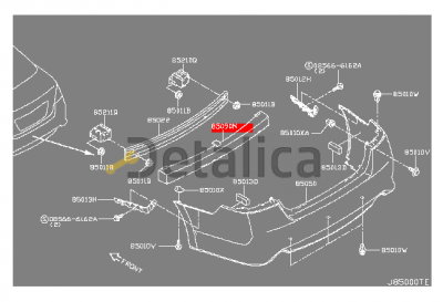 Абсорбер ( энергопоглатитель ) заднего бампера для Ниссан Теана L33 оригинал