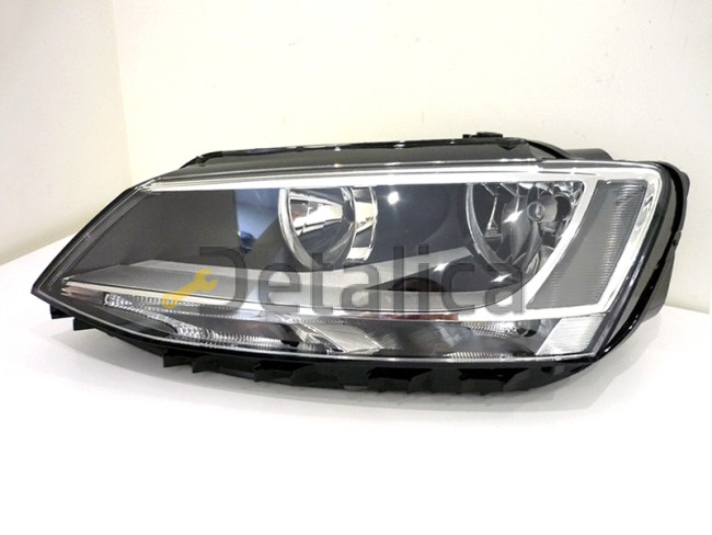 Фара левая с регулятором мотора внутри черная для Фольксваген Джетта 6 от 2011 (Depo)