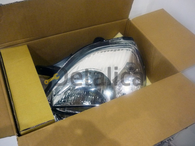 Фара левая поворотник белый для Киа Рио от 2003 до 2004 (Depo)