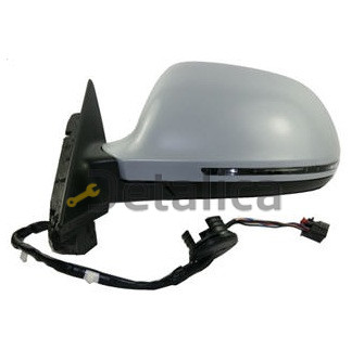 Зеркало левое 8 конт электр с подогревом с Side assist и ук поворота грунт для Ауди А4 Б8 от 2007 (Тайвань) aspherical