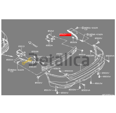 Крепление боковое заднего бампера правый для Ниссан Х-Трейл Т32 оригинал