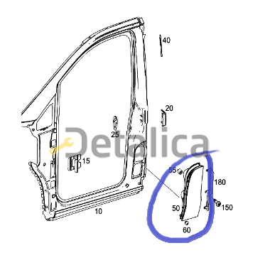 Крышка лючка бензобака Мерседес W447 V250 V-Class