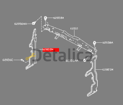 Дефлектор радиатора правый для Ниссан Кашкай J11E оригинал