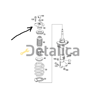 Опора амортизатора для Мерседес W204 Lemforder