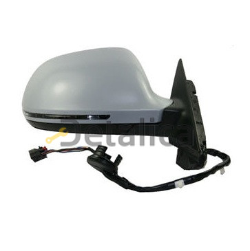 Зеркало правое 8 конт электр с подогревом с Side assist и ук поворота грунт для Ауди А4 Б8 от 2007 (Тайвань) convex