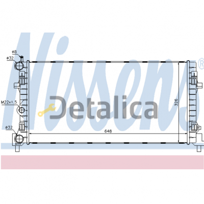 Радиатор охлаждения для Skoda Rapid Nissens Дания