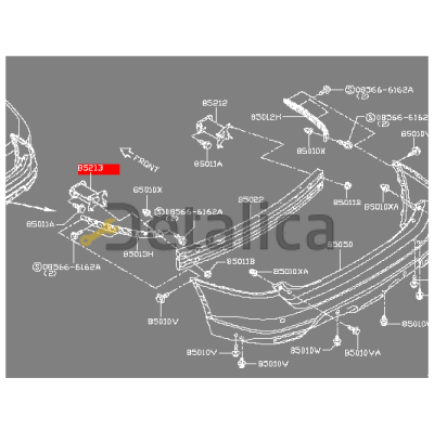 Кронштейн усилителя бампера заднего левый для Ниссан Х-Трейл Т32 оригинал