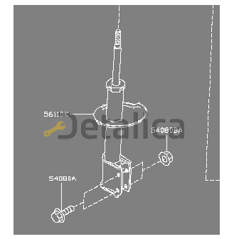Амортизатор передней левый = правый для Ниссан Альмера Г15 Pilenga
