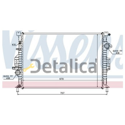 Радиатор охлаждения для Форд Фокус 3 Nissens Дания