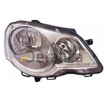 Фара правая с регулятором мотора для Фольксваген Поло от 2005 (Depo)