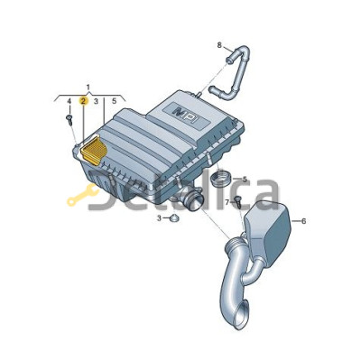 Фильтр воздушный для Шкода Рапид оригинал 1.2 1.4 TSI