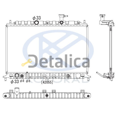 Радиатор охлаждения AT для Киа Рио 2 от 2005 (Koyo)