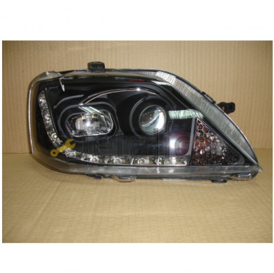 Фара правая DEVIL EYES внутри черная китай для рено логан от 2005