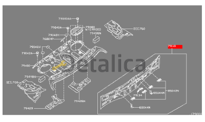 Задняя панель для Ниссан Теана L33 оригинал