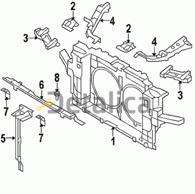 Суппорт радиатора оригинал для инфинити фх35 от 2008