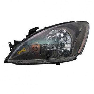 Фара левая для Митсубиси Лансер 9 внутри чёрная