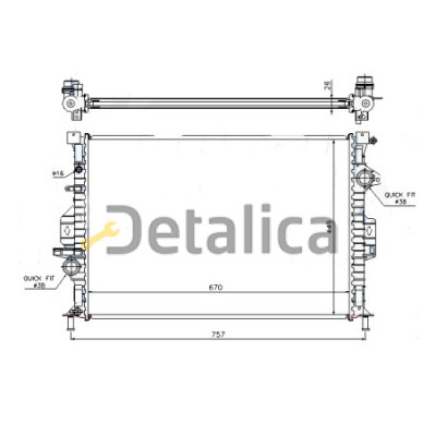 Радиатор охлаждения для Ford Focus III Китай