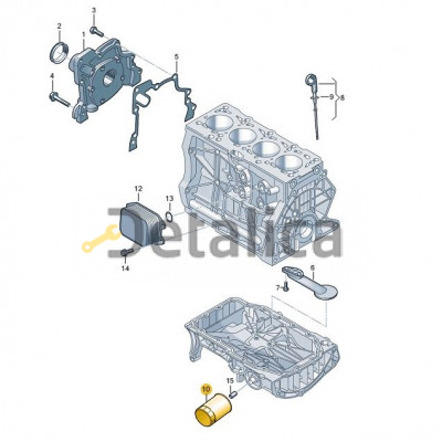Фильтр масляный для Шкода Рапид оригинал 