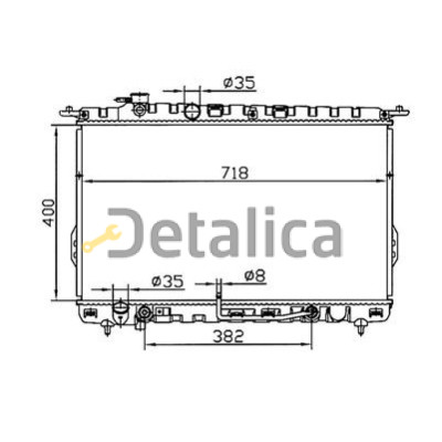 Радиатор охлаждения для АТ Хендай Соната 4 от 2002 (Китай)