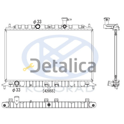Радиатор охлаждения МТ для Киа Рио 2 от 2005 (Koyo)