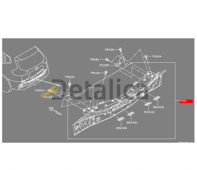 Панель задняя кузова для Ниссан Х-Трейл Т32 оригинал