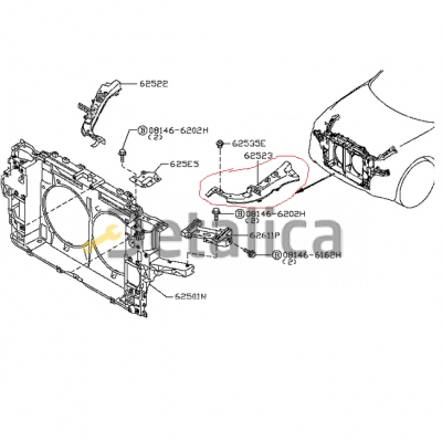 Крепление фары левый оригинал для инфинити фх35 от 2008