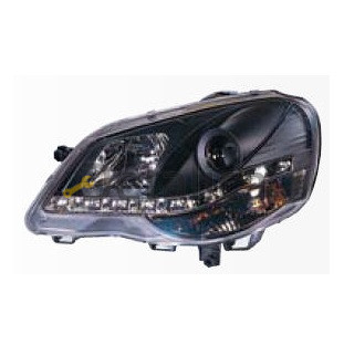 Фара левая+правая комплект тюнинг диод линзованная внутри для Фольксваген Поло от 2005-2008 (Sonar) Тайвань