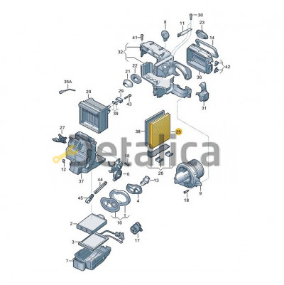 Фильтр салона для Шкода Рапид оригинал
