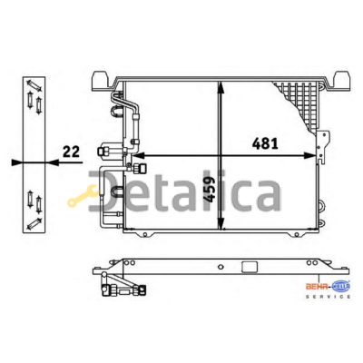 Радиатор кондиционера Мерседес W463 G320 G500 Hella Германия