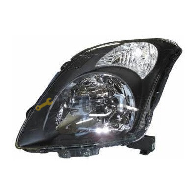 Фара левая для Сузуки Свифт внутри чёрная DEPO