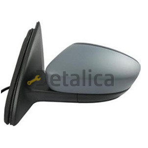 Зеркало левое маханическое с тросик , черн для Шкода Рапид от 2014 (Тайвань) convex