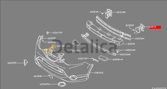 Кронштейн усилителя бампера передний левый для Ниссан Кашкай J11E Китай