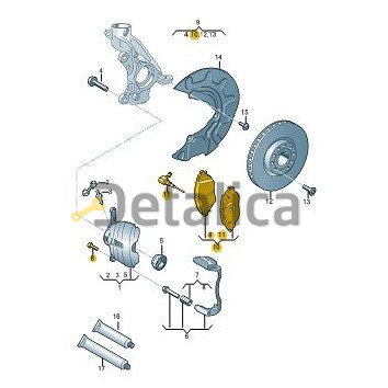 Колодки тормозные передние для Шкода Суперб оригинал 312 мм диск