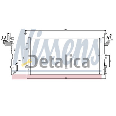 Радиатор кондиционера для Хендай Соната 4 от 2002 (Китай)