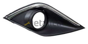 Решетка бампера Митсубиси Outlander 3 2013- передняя правая, хромир.молдинг (Китай)