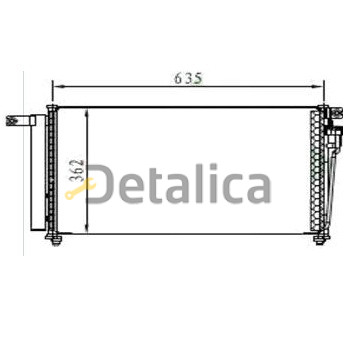 Радиатор кондиционера для Киа Рио 2 от 2005 (Китай)