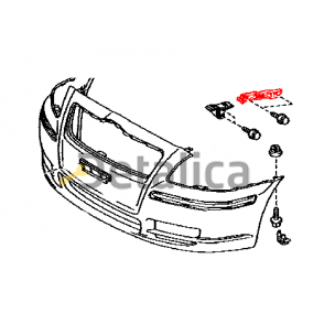 Кронштейн бампера для Тойота Авенсис 2003