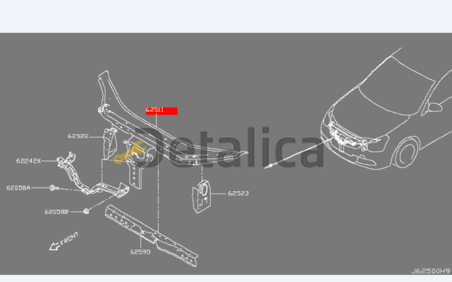 Передняя панель для Ниссан Альмера G15