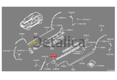 Брызговик переднего крыла левый для Ниссан Террано D10 оригинал