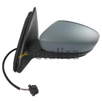 Зеркало левое электрическое с подогрев грунт для Шкода Рапид от 2014 (Тайвань) convex