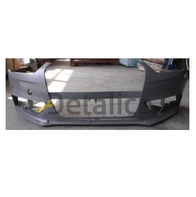 Бампер передний с отв под датчики и с отв под омыватели фар для Ауди А4 от 2012 (Китай) грунт