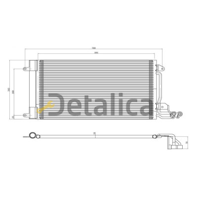 Радиатор кондиционера для Volkswagen Polo 5 от 2010 (Китай)