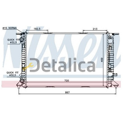 Радиатор охлаждения для Ауди Q3 от 2011 (Nissens)