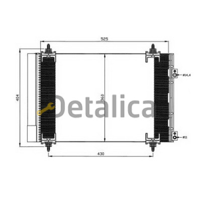Радиатор кондиционера для Ситроен С4 от 2004 Китай