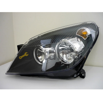 Фара левая для Опель Астра H Depo внутри черная