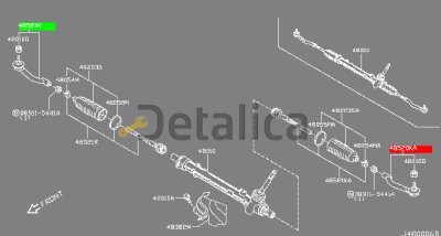 Рулевой наконечник левый для Ниссан Х-Трейл Т32 Ctr