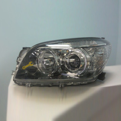 Фара левая под корректор 2.4 оригинал внутри хром-черный для тойота рав 4 2006-2008